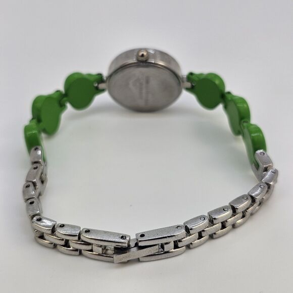Frog Women's Watch 22MM White Dial Gray Green Bracelet Band 7" New Battery - Picture 8 of 12